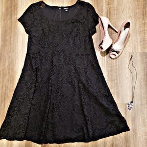 Torrid Black Lace Skater Dress